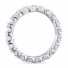 14K White Gold Ring with 20 Round-Cut Lab-Created Diamonds 1.997 CT.TW