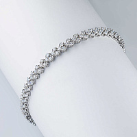 White Gold Bracelet with 124 Round-Cut Lab-Created Diamonds 3.425 CT.TW - изображение 4