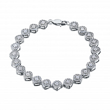 White Gold Bracelet with 286 Round-Cut Lab-Created Diamonds 2.989 CT.TW