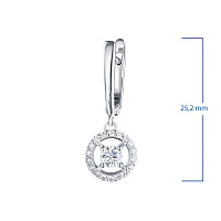 14K White Gold Earrings with 38 Round-Cut Lab-Created Diamonds 0.826 CT.TW - изображение 3