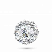 14K White Gold Pendant with 13 Round-Cut Lab-Created Diamonds 1.426 CT.TW