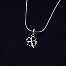 Sterling Silver Pendant with 1 Round-Cut Lab-Created Diamond 0.007 CT.TW