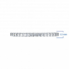 14K White Gold Ring with 15 Round-Cut Lab-Created Diamonds 0.116 CT.TW