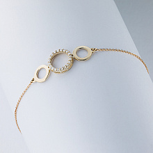 14K Yellow Gold Bracelet with 20 Round-Cut Lab-Created Diamonds 0.202 CT.TW