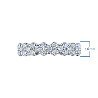 Sterling Silver Ring with 25 Round-Cut Lab-Created Diamonds 0.58 CT.TW - изображение 2