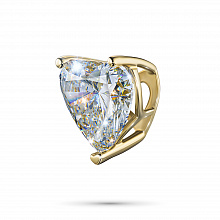 14K Yellow Gold Pendant with 1 A heart-Cut Lab-Created Diamond 1.5 CT.TW