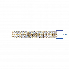 14K Yellow Gold Ring with 34 Round-Cut Lab-Created Diamonds 0.523 CT.TW