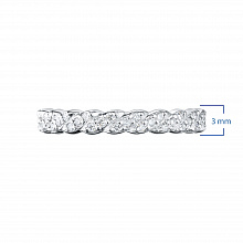 14K White Gold Ring with 60 Round-Cut Lab-Created Diamonds 0.343 CT.TW