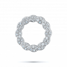 14K White Gold Pendant with 48 Round-Cut Lab-Created Diamonds 0.331 CT.TW