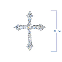 Sterling Silver Pendant with 23 Round-Cut Lab-Created Diamonds 0.443 CT.TW - изображение 7