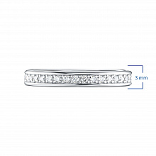 14K White Gold Ring with 21 Round-Cut Lab-Created Diamonds 0.249 CT.TW