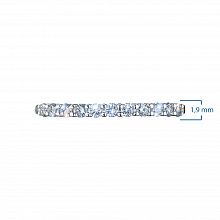 14K White Gold Ring with 11 Round-Cut Lab-Created Diamonds 0.391 CT.TW