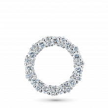 14K White Gold Pendant with 33 Round-Cut Lab-Created Diamonds 0.839 CT.TW