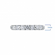 14K White Gold Ring with 7 Round-Cut Lab-Created Diamonds 0.588 CT.TW