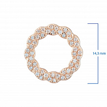 14K Rose Gold Pendant with 48 Round-Cut Lab-Created Diamonds 0.274 CT.TW