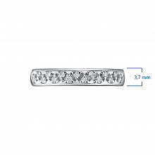 14K White Gold Ring with 17 Round-Cut Lab-Created Diamonds 0.148 CT.TW