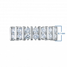 14K White Gold Ring with 14 Round-Cut Lab-Created Diamonds 1.028 CT.TW