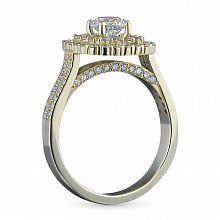 Yellow Gold Ring with 99 Round-Cut Lab-Created Diamonds 1.387 CT.TW