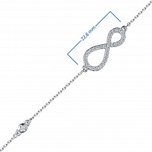 Sterling Silver Bracelet with 32 Round-Cut Lab-Created Diamonds 0.269 CT.TW