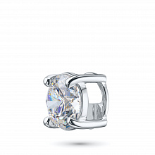 14K White Gold Pendant with 1 Round-Cut Lab-Created Diamond 1.58 CT.TW