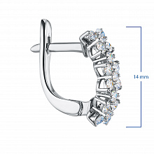 14K White Gold Earrings with 34 Round-Cut Lab-Created Diamonds 0.568 CT.TW