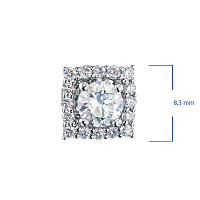 14K White Gold Earring Studs with 34 Round-Cut Lab-Created Diamonds 1.433 CT.TW - изображение 2