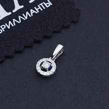 Sterling Silver Pendant with 17 Round-Cut Lab-Created Diamonds 0.145 CT.TW