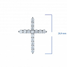 14K White Gold Pendant with 15 Round-Cut Lab-Created Diamonds 1.05 CT.TW