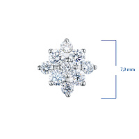 Sterling Silver Pendant with 9 Round-Cut Lab-Created Diamonds 0.311 CT.TW - изображение 3