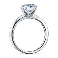 14K White Gold Ring with 1 Round-Cut Lab-Created Diamond 2.03 CT.TW - изображение 3