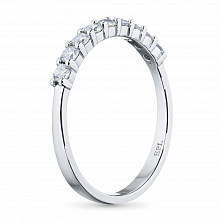 14K White Gold Ring with 9 Round-Cut Lab-Created Diamonds 0.376 CT.TW