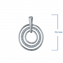 Sterling Silver Pendant with 26 Round-Cut Lab-Created Diamonds 0.201 CT.TW