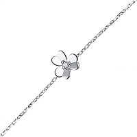 14K White Gold Bracelet with 1 Round-Cut Lab-Created Diamond 0.016 CT.TW - изображение 3