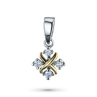 pendant with 4 Round-Cut Diamonds 0.107 CT.TW - изображение 1