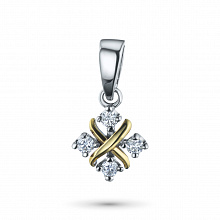 pendant with 4 Round-Cut Diamonds 0.106 CT.TW