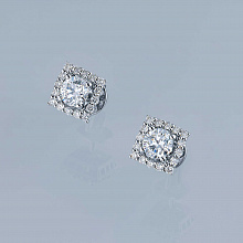 14K White Gold Earring Studs