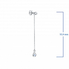 Sterling Silver Earring Studs with 4 Round-Cut Lab-Created Diamonds 0.194 CT.TW