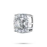 Sterling Silver Pendant with 13 Round-Cut Lab-Created Diamonds 0.256 CT.TW - изображение 2