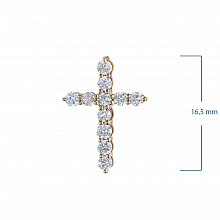 14K Yellow Gold Pendant with 11 Round-Cut Lab-Created Diamonds 0.507 CT.TW