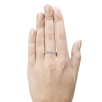 Sterling Silver Ring with 37 Round-Cut Lab-Created Diamonds 0.71 CT.TW - изображение 2