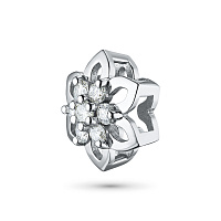 Sterling Silver Pendant with 7 Round-Cut Lab-Created Diamonds 0.141 CT.TW - изображение 2