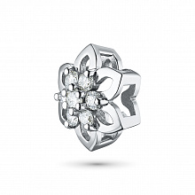 Sterling Silver Pendant with 7 Round-Cut Lab-Created Diamonds 0.139 CT.TW