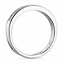 14K White Gold Ring with 9 Round-Cut Lab-Created Diamonds 0.224 CT.TW