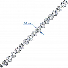 14K White Gold Bracelet with 145 Round-Cut Lab-Created Diamonds 1.758 CT.TW
