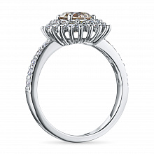 14K White Gold Ring with 47 Round-Cut Lab-Created Diamonds 1.923 CT.TW