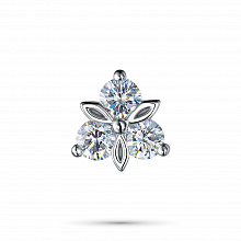 14K White Gold Pendant with 3 Round-Cut Lab-Created Diamonds 0.35 CT.TW