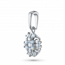 14K White Gold Pendant with 13 Round-Cut Lab-Created Diamonds 0.311 CT.TW