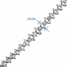 14K White Gold Bracelet with 43 Round-Cut Lab-Created Diamonds 0.974 CT.TW