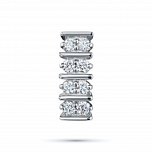 Sterling Silver Pendant with 8 Round-Cut Lab-Created Diamonds 0.554 CT.TW