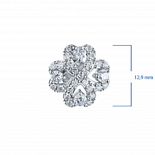 14K White Gold Earring Studs with 58 Round-Cut Lab-Created Diamonds 1.159 CT.TW